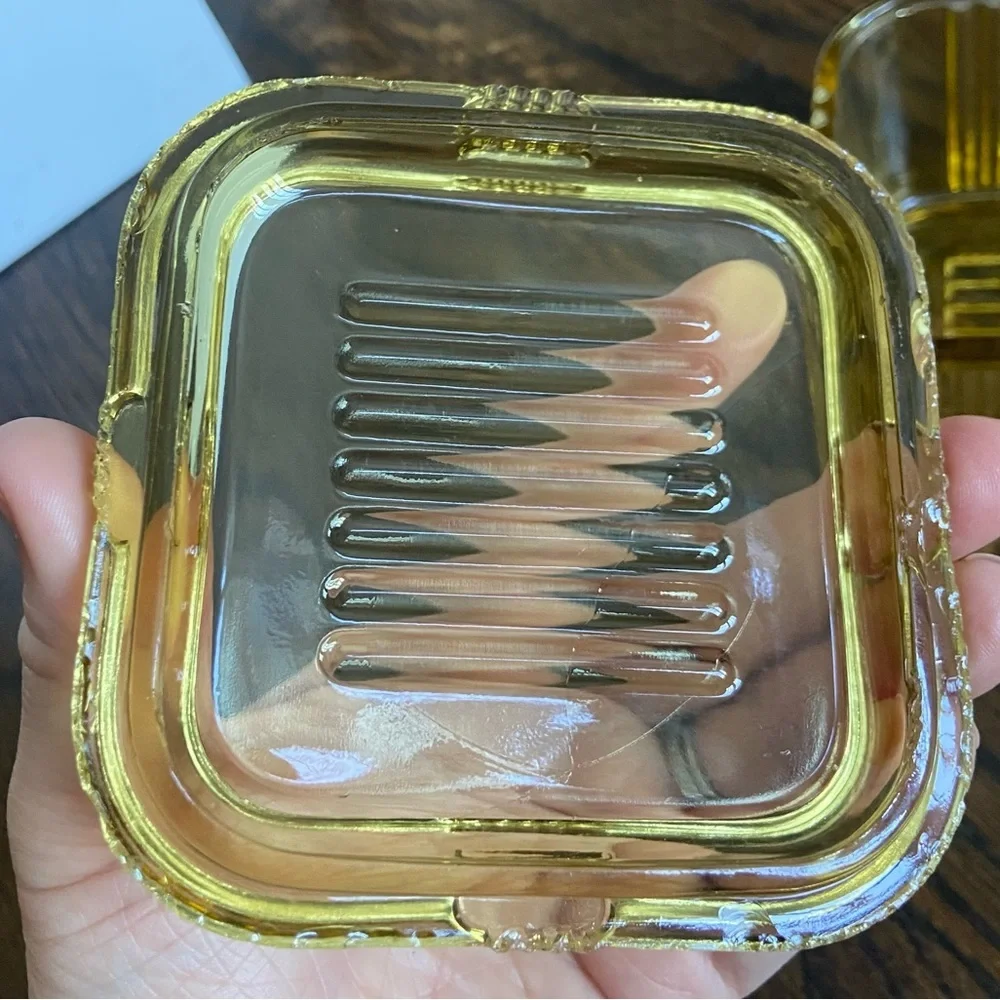 Vintage Federal Depression Glass Refrigerator Box Yellow